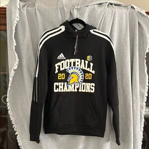 Adidas Black and White Football Champions Hoodie San Jose State University SJSU